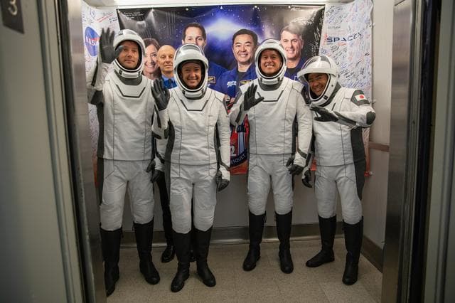 NASA image: SpaceX Crew-2 Astronaut Suit-Up