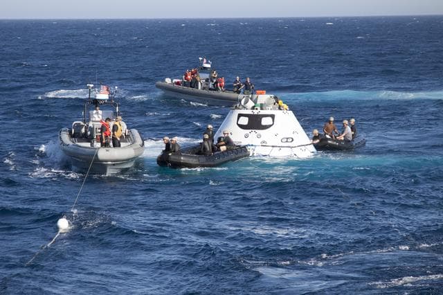 NASA image: URT-3 At Sea Recovery Operation with Bolden