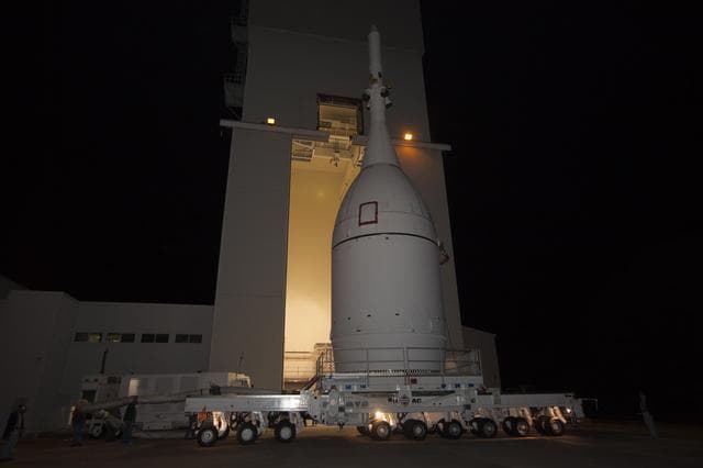 NASA image: Orion is Coming Out of the LAS Facility