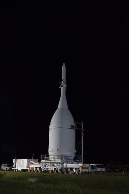 NASA image: Orion Leaves from the VAB