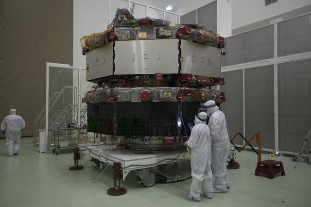NASA image: MMS Partial Solar Array Inspection