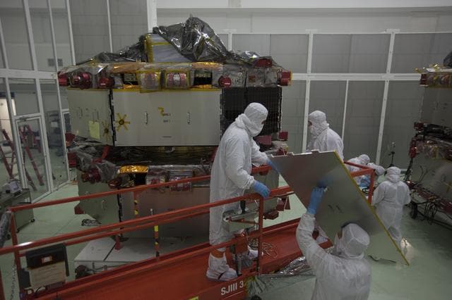 NASA image: MMS Partial Solar Array Inspection