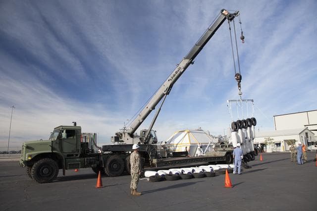 NASA image: 2nd Day of Loading Equipment for Orion Recovery