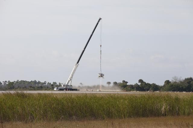 NASA image: Morpheus Campaign 4 1st Tether Test