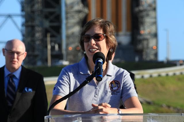 NASA image: Charlie Bolden Talks to Media About Orion Mission