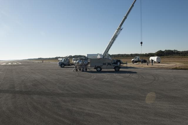 NASA image: Morpheus Preparations for the Next Try of Campaign 5, Free Fligh