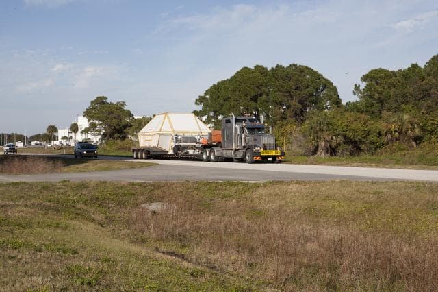 NASA image: Orion Washdown & Arrival at LASF