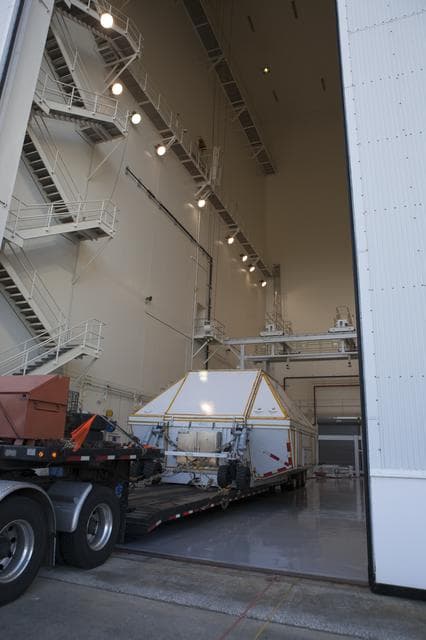 NASA image: Orion Washdown & Arrival at LASF