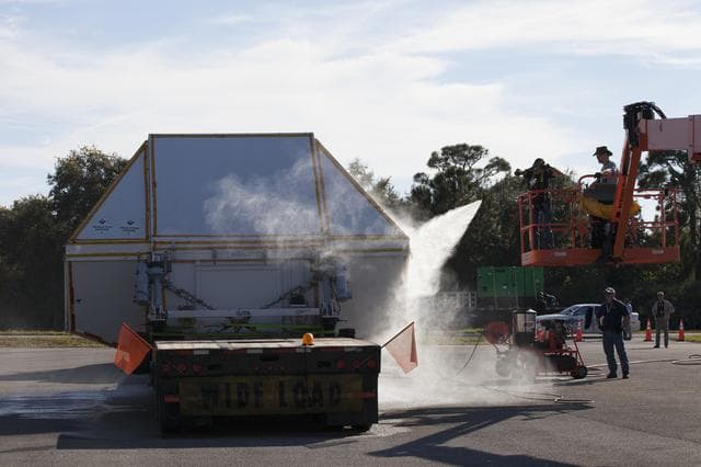 NASA image: Orion Washdown & Arrival at LASF