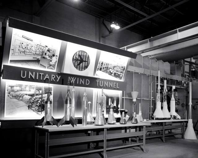 NASA image: Fig. 68 Unitary Wind Tunnel Display
