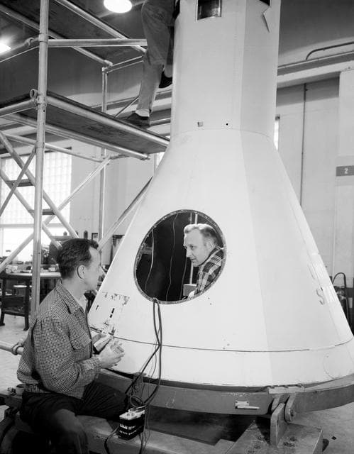NASA image: Capsule Modes in Assembly Shop Wallops Island 