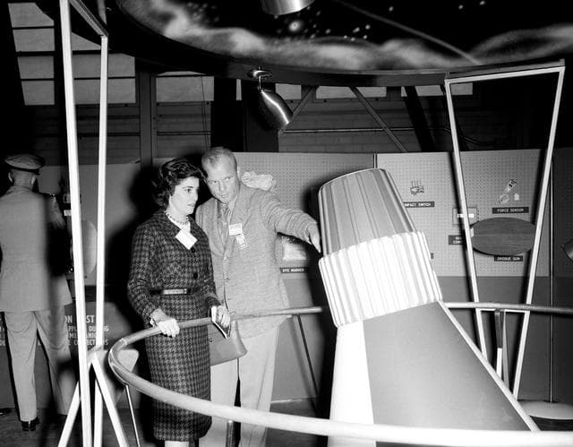 NASA image: Astronauts at 1959 Langley Inspection 
