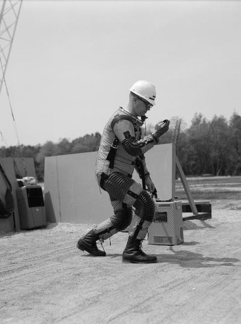 NASA image: Special "space" suit for the Reduced Gravity Walking Simulator