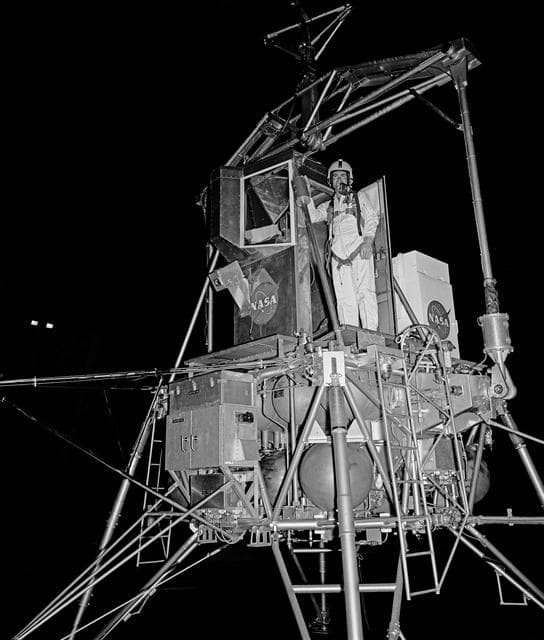 NASA image: Astronaut Fred Wallace Haise, Jr. at NASA Langley Lunar Research