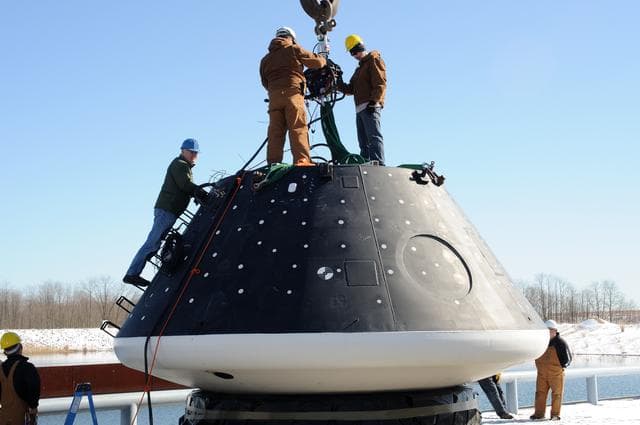 NASA image: Crew Module Water Landing Model Assessment 