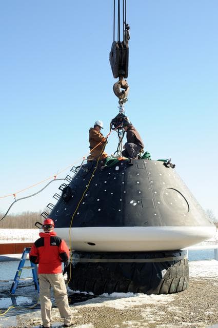 NASA image: Crew Module Water Landing Model Assessment 