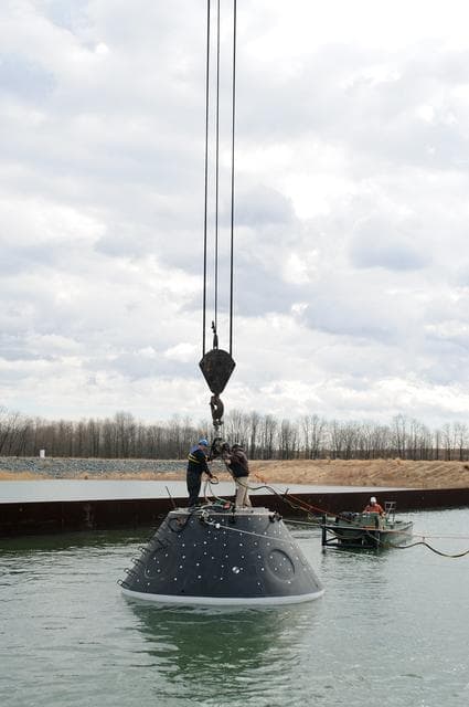 NASA image: Crew Module Water Landing Model Assent (CMWLMA)