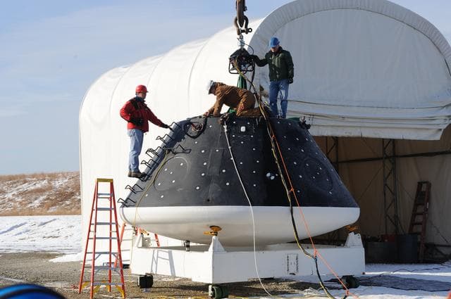NASA image: Crew Module Water Landing Model Assent (CMWLMA)