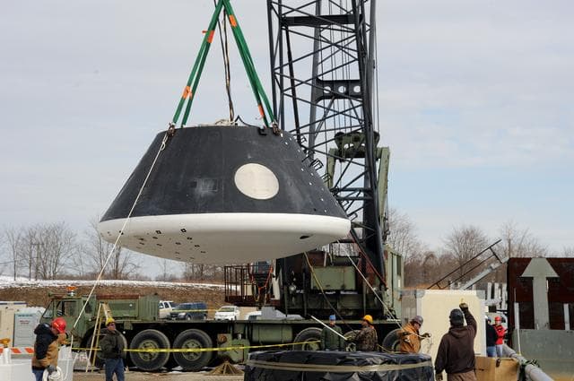 NASA image: Crew Module Water Landing Model Assent (CMWLMA)