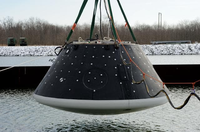 NASA image: Crew Module Water Landing Model Assent (CMWLMA)