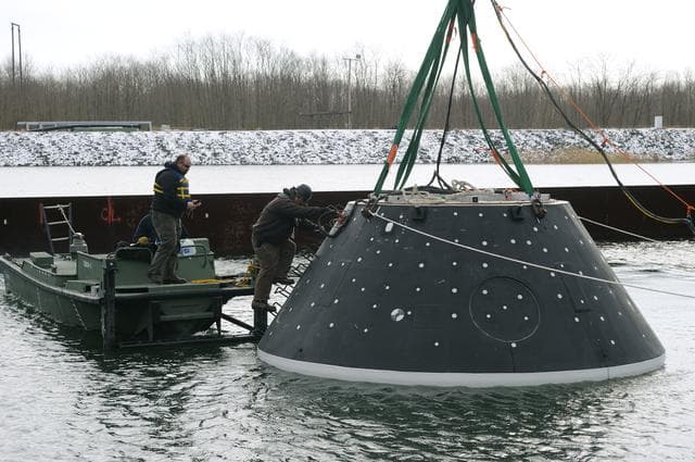 NASA image: Crew Module Water Landing Model Assent (CMWLMA)