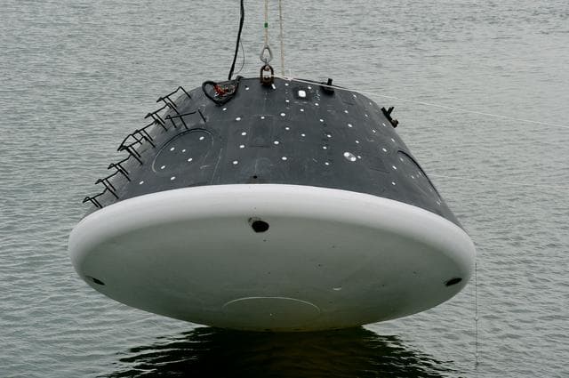 NASA image: Crew Module Water Landing Model Assent (CMWLMA)