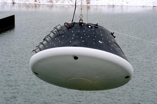 NASA image: Crew Module Water Landing Model Assent (CMWLMA)