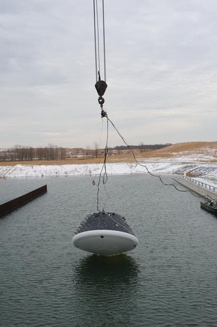 NASA image: Crew Module Water Landing Model Assent (CMWLMA)