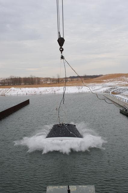 NASA image: Crew Module Water Landing Model Assent (CMWLMA)