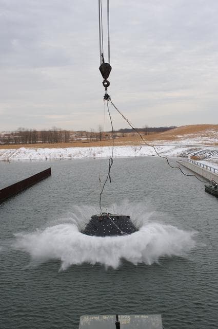NASA image: Crew Module Water Landing Model Assent (CMWLMA)