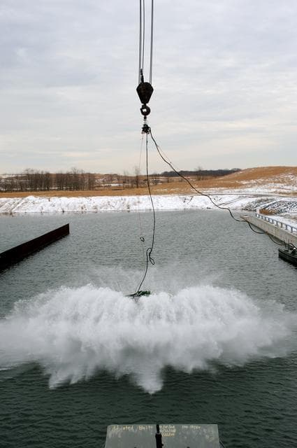 NASA image: Crew Module Water Landing Model Assent (CMWLMA)