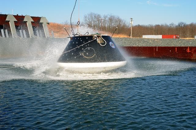 NASA image: Crew Module Water Landing Model Assessment 