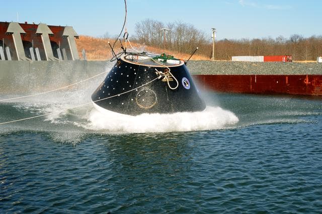 NASA image: Crew Module Water Landing Model Assessment 