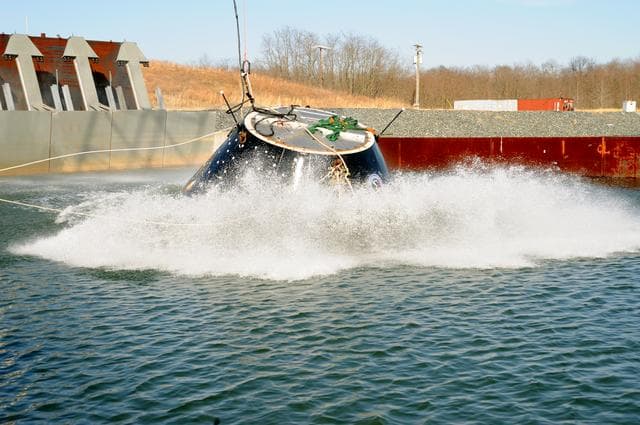 NASA image: Crew Module Water Landing Model Assessment 