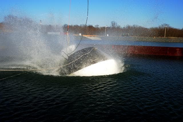 NASA image: Crew Module Water Landing Model Assessment 
