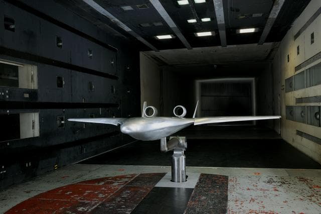 NASA image: (HWB) Hybrid Wing Body Aerodynamic Test in 14x22