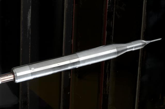 NASA image: 0.4% Scale (SLS) Space Launch System Model Test In NASA LaRC Uni