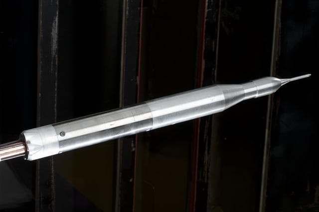 NASA image: 0.4% Scale (SLS) Space Launch System Model Test In NASA LaRC Uni