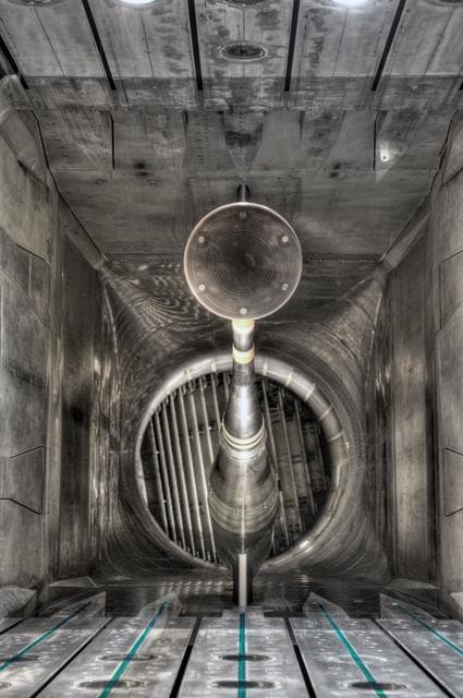 NASA image: MPCV Orion 7% Crew Module in (NTF) National Transonic Facility 