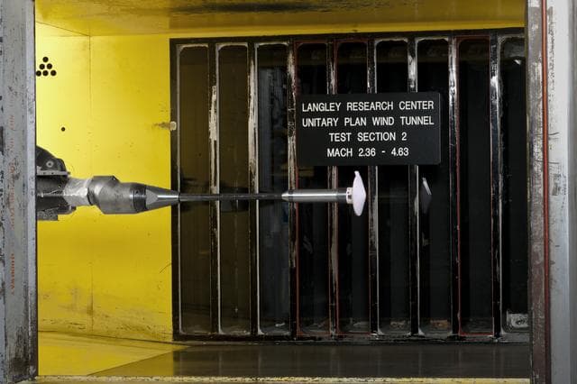 NASA image: Test 1875 in Unitary Plan Wind Tunnel (UPWT) HIADS TTPM