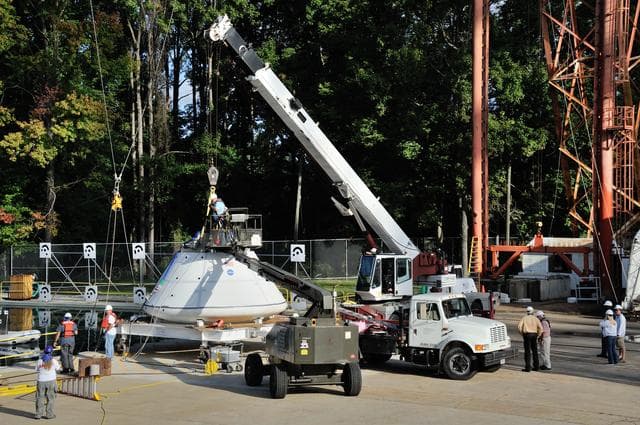 NASA image: Orion SPLASH BTA Phase 2 Vertical Tests 9: at NASA Langley Resea
