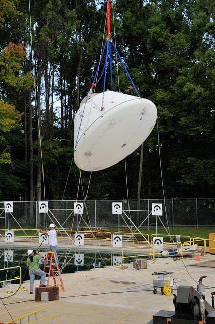 NASA image: Orion SPLASH BTA Phase 2 Vertical Tests 9: at NASA Langley Resea