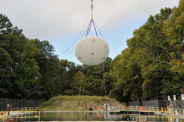 NASA image: Orion SPLASH BTA Phase 2 Vertical Tests 9: at NASA Langley Resea