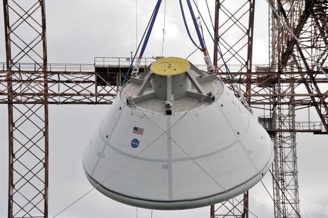 NASA image: Orion SPLASH BTA Phase 2 Vertical Tests 9: at NASA Langley Resea