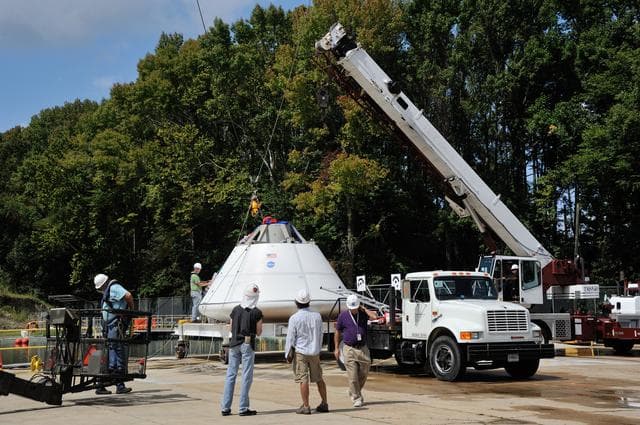 NASA image: Orion SPLASH BTA Phase 2 Vertical Tests 9: at NASA Langley Resea