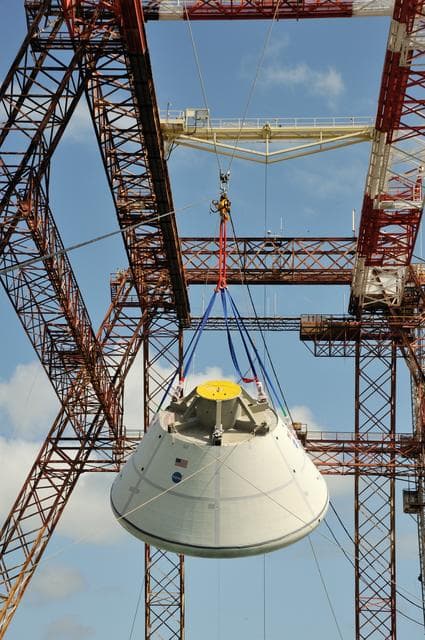 NASA image: Orion SPLASH BTA Phase 2 Vertical Tests 9: at NASA Langley Resea