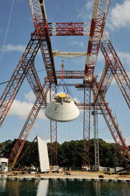 NASA image: Orion SPLASH BTA Phase 2 Vertical Tests 9: at NASA Langley Resea