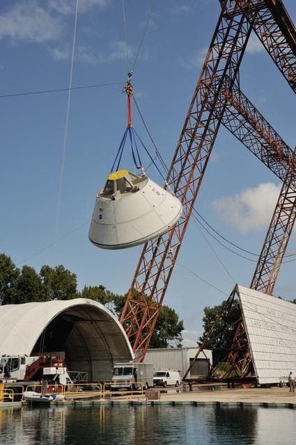 NASA image: Orion SPLASH BTA Phase 2 Vertical Tests 9: at NASA Langley Resea