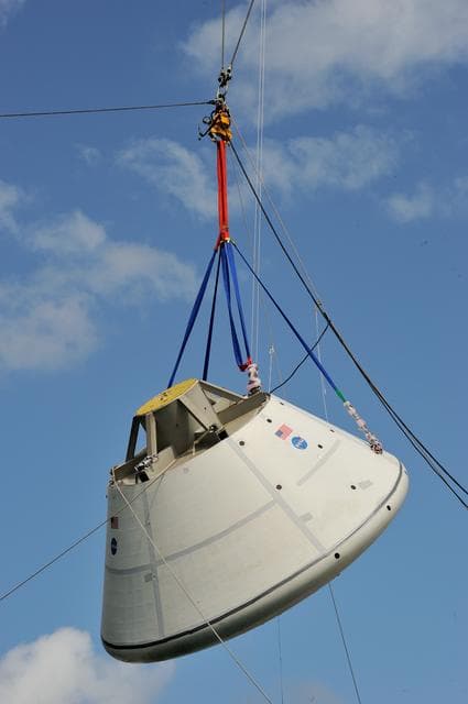 NASA image: Orion SPLASH BTA Phase 2 Vertical Tests 9: at NASA Langley Resea