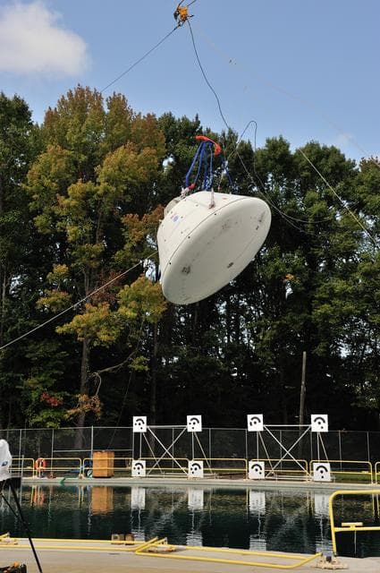 NASA image: Orion SPLASH BTA Phase 2 Vertical Tests 9: at NASA Langley Resea